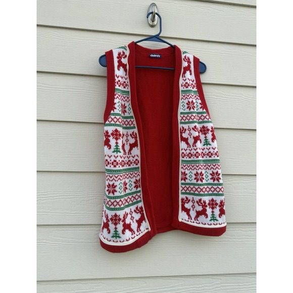 Claire's Jackets & Blazers - Vintage Women's Claire's‎ Knitted Holiday Christmas Vest Size Medium